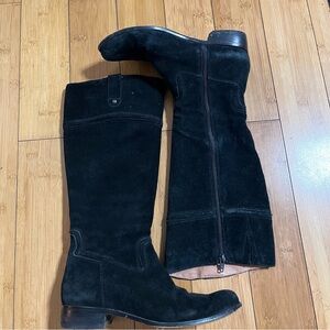 Corso Como Black Suede Knee-High Boots